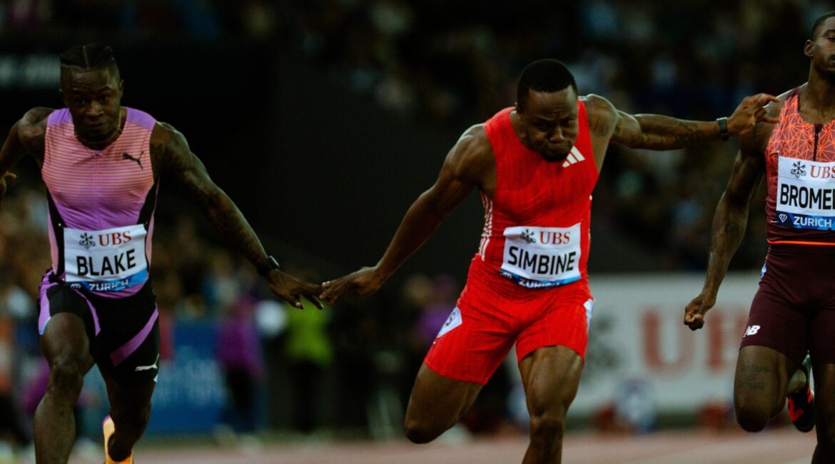 Akani Simbine at the Diamond League final